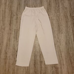 R&M Richards Pull On Pants ~ Sz 16 ~ Light Beige ~ High Rise ~ 30" Inseam